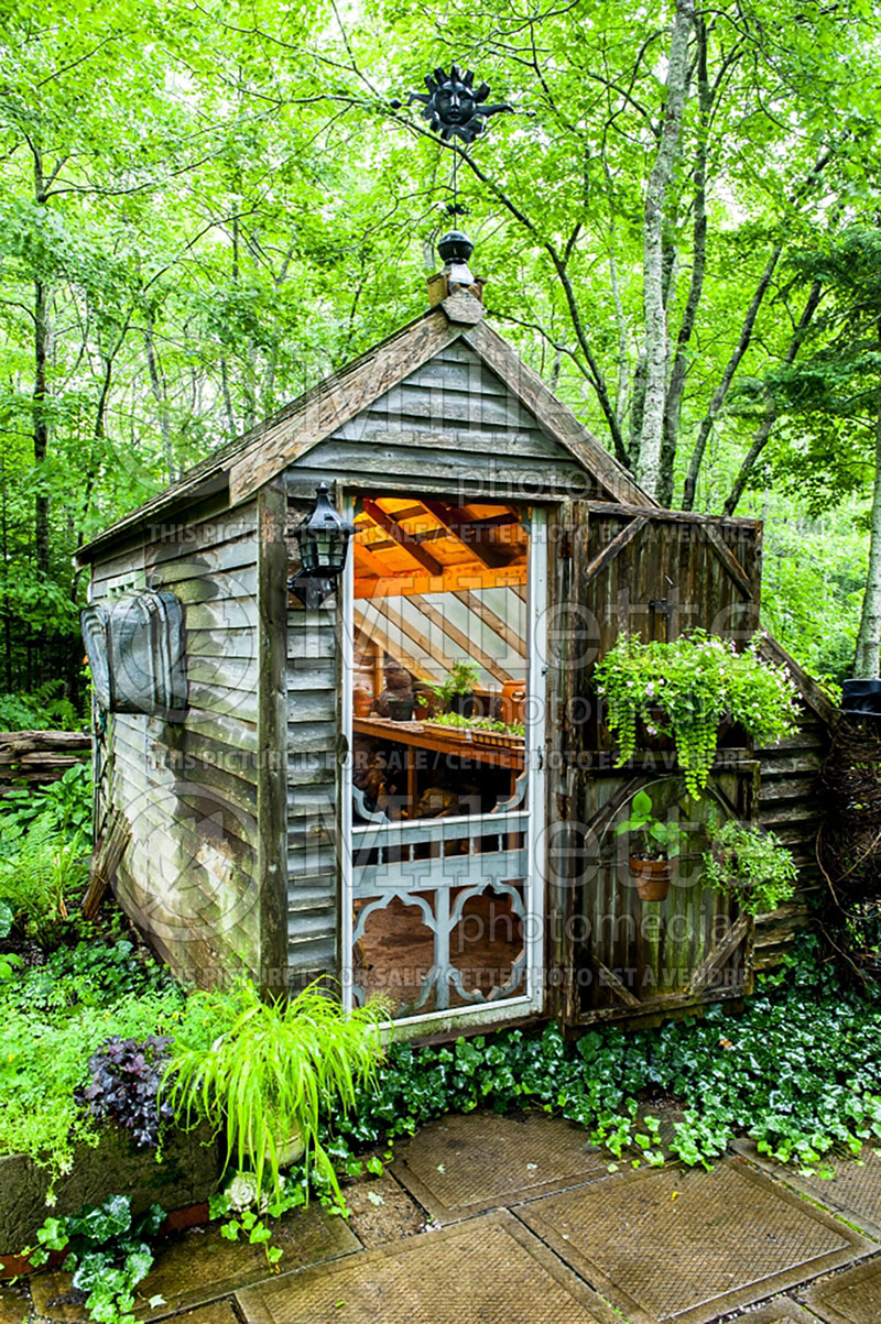 Garden shed with potting table (Garden equipment) 3