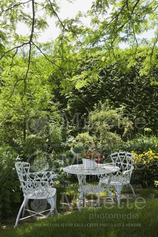 Provide a seating area in the garden (Garden accents and garden designs) 19  