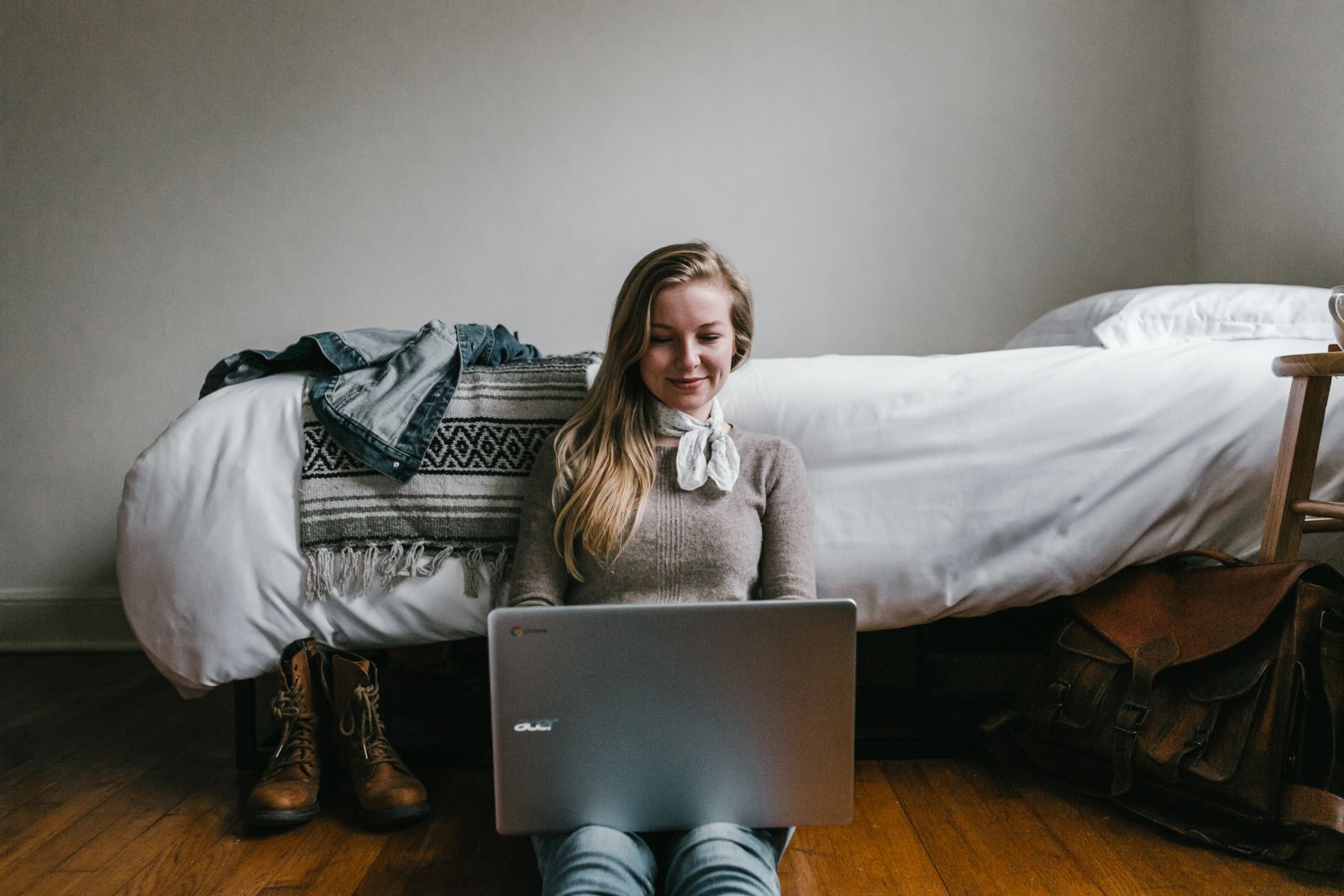 a person using a laptop